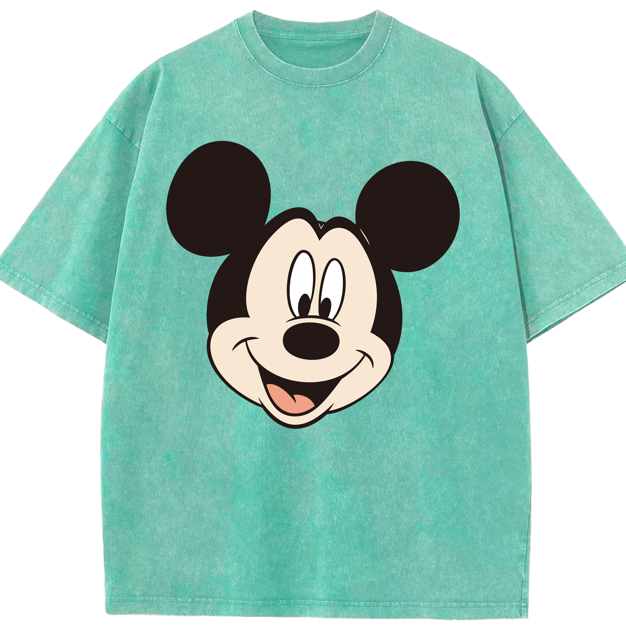 （画像用） ミッキーマウス Mickey Mouse 綿100% ヴィンテージ風 半袖Tシャツ（フロントプリント）